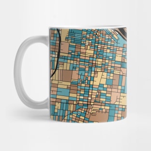 Louisville Map Pattern in Mid Century Pastel Mug